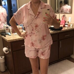Jones New York Pink Floral Pajama Set